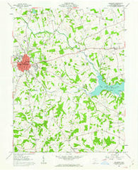 Hillsboro Ohio Historical topographic map, 1:24000 scale, 7.5 X 7.5 Minute, Year 1961