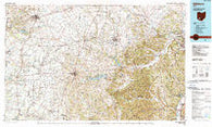 Hillsboro Ohio Historical topographic map, 1:100000 scale, 30 X 60 Minute, Year 1986