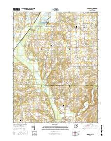 Holmesville Ohio Current topographic map, 1:24000 scale, 7.5 X 7.5 Minute, Year 2016