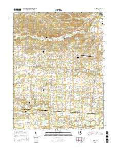 Homer Ohio Current topographic map, 1:24000 scale, 7.5 X 7.5 Minute, Year 2016