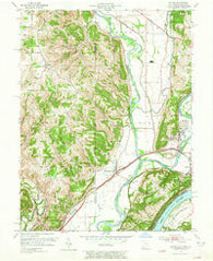 Hooven Ohio Historical topographic map, 1:24000 scale, 7.5 X 7.5 Minute, Year 1954