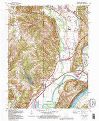 Hooven Ohio Historical topographic map, 1:24000 scale, 7.5 X 7.5 Minute, Year 1992