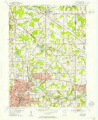 Hudson Ohio Historical topographic map, 1:24000 scale, 7.5 X 7.5 Minute, Year 1953