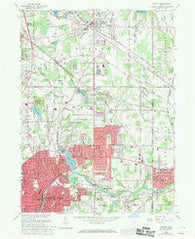 Hudson Ohio Historical topographic map, 1:24000 scale, 7.5 X 7.5 Minute, Year 1963