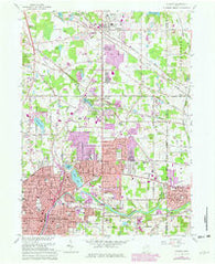 Hudson Ohio Historical topographic map, 1:24000 scale, 7.5 X 7.5 Minute, Year 1963
