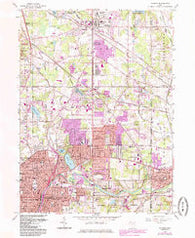 Hudson Ohio Historical topographic map, 1:24000 scale, 7.5 X 7.5 Minute, Year 1963