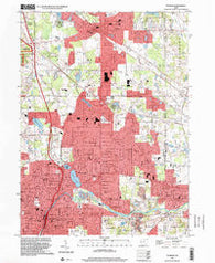 Hudson Ohio Historical topographic map, 1:24000 scale, 7.5 X 7.5 Minute, Year 1994