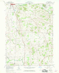 Hunt Ohio Historical topographic map, 1:24000 scale, 7.5 X 7.5 Minute, Year 1961