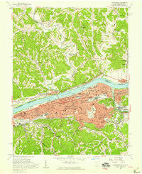 Huntington West Virginia Historical topographic map, 1:24000 scale, 7.5 X 7.5 Minute, Year 1957