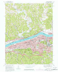 Huntington West Virginia Historical topographic map, 1:24000 scale, 7.5 X 7.5 Minute, Year 1968
