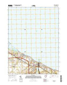 Huron Ohio Current topographic map, 1:24000 scale, 7.5 X 7.5 Minute, Year 2016
