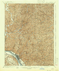 Ironton Ohio Historical topographic map, 1:62500 scale, 15 X 15 Minute, Year 1900