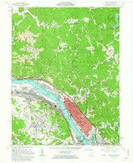 Ironton Ohio Historical topographic map, 1:24000 scale, 7.5 X 7.5 Minute, Year 1961