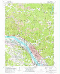 Ironton Ohio Historical topographic map, 1:24000 scale, 7.5 X 7.5 Minute, Year 1972