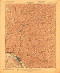 Ironton Ohio Historical topographic map, 1:62500 scale, 15 X 15 Minute, Year 1900