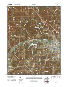 Jackson Ohio Historical topographic map, 1:24000 scale, 7.5 X 7.5 Minute, Year 2010
