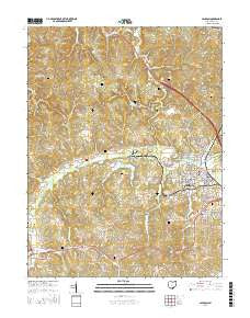 Jackson Ohio Current topographic map, 1:24000 scale, 7.5 X 7.5 Minute, Year 2016