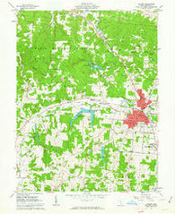 Jackson Ohio Historical topographic map, 1:24000 scale, 7.5 X 7.5 Minute, Year 1961