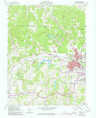 Jackson Ohio Historical topographic map, 1:24000 scale, 7.5 X 7.5 Minute, Year 1961