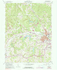 Jackson Ohio Historical topographic map, 1:24000 scale, 7.5 X 7.5 Minute, Year 1961