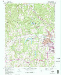 Jackson Ohio Historical topographic map, 1:24000 scale, 7.5 X 7.5 Minute, Year 1961
