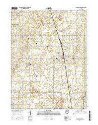 Jackson Center Ohio Current topographic map, 1:24000 scale, 7.5 X 7.5 Minute, Year 2016
