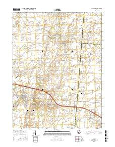 Jamestown Ohio Current topographic map, 1:24000 scale, 7.5 X 7.5 Minute, Year 2016
