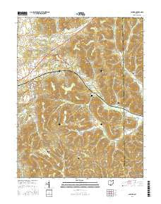 Jaybird Ohio Current topographic map, 1:24000 scale, 7.5 X 7.5 Minute, Year 2016
