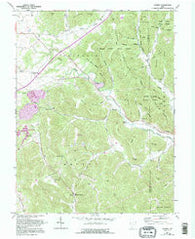 Jaybird Ohio Historical topographic map, 1:24000 scale, 7.5 X 7.5 Minute, Year 1961