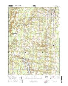 Jefferson Ohio Current topographic map, 1:24000 scale, 7.5 X 7.5 Minute, Year 2016
