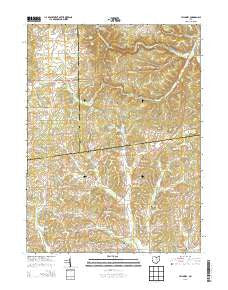 Jelloway Ohio Historical topographic map, 1:24000 scale, 7.5 X 7.5 Minute, Year 2013