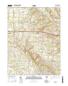 Jersey Ohio Current topographic map, 1:24000 scale, 7.5 X 7.5 Minute, Year 2016