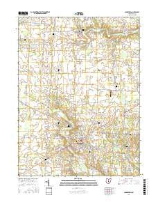 Johnstown Ohio Current topographic map, 1:24000 scale, 7.5 X 7.5 Minute, Year 2016