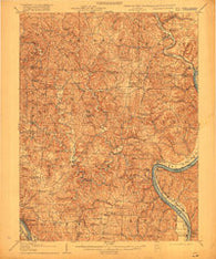 Keno Ohio Historical topographic map, 1:62500 scale, 15 X 15 Minute, Year 1907