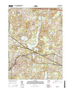 Kent Ohio Current topographic map, 1:24000 scale, 7.5 X 7.5 Minute, Year 2016