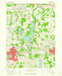 Kent Ohio Historical topographic map, 1:24000 scale, 7.5 X 7.5 Minute, Year 1960