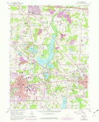Kent Ohio Historical topographic map, 1:24000 scale, 7.5 X 7.5 Minute, Year 1960