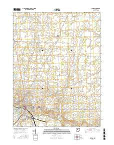 Kenton Ohio Current topographic map, 1:24000 scale, 7.5 X 7.5 Minute, Year 2016