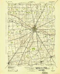 Kenton Ohio Historical topographic map, 1:62500 scale, 15 X 15 Minute, Year 1944