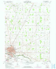 Kenton Ohio Historical topographic map, 1:24000 scale, 7.5 X 7.5 Minute, Year 1961