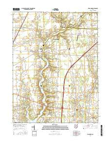 Kilbourne Ohio Current topographic map, 1:24000 scale, 7.5 X 7.5 Minute, Year 2016