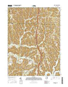 Kimbolton Ohio Current topographic map, 1:24000 scale, 7.5 X 7.5 Minute, Year 2016