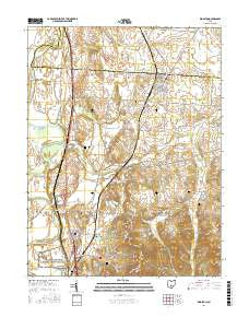 Kingston Ohio Current topographic map, 1:24000 scale, 7.5 X 7.5 Minute, Year 2016