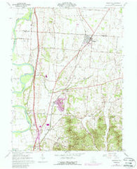 Kingston Ohio Historical topographic map, 1:24000 scale, 7.5 X 7.5 Minute, Year 1961