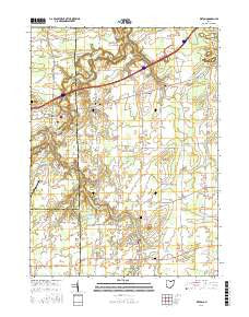Kipton Ohio Current topographic map, 1:24000 scale, 7.5 X 7.5 Minute, Year 2016