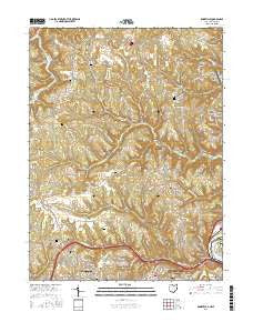 Knoxville Ohio Current topographic map, 1:24000 scale, 7.5 X 7.5 Minute, Year 2016