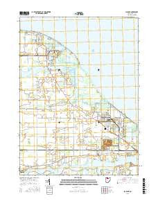 Lacarne Ohio Current topographic map, 1:24000 scale, 7.5 X 7.5 Minute, Year 2016