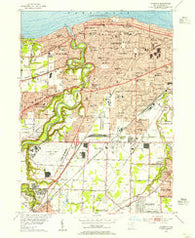 Lakewood Ohio Historical topographic map, 1:24000 scale, 7.5 X 7.5 Minute, Year 1953