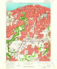 Lakewood Ohio Historical topographic map, 1:24000 scale, 7.5 X 7.5 Minute, Year 1963