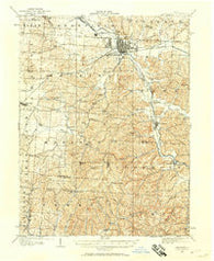 Lancaster Ohio Historical topographic map, 1:62500 scale, 15 X 15 Minute, Year 1907